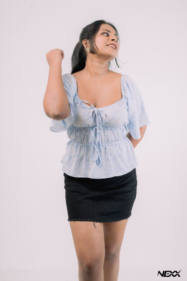 Blue Top Print
