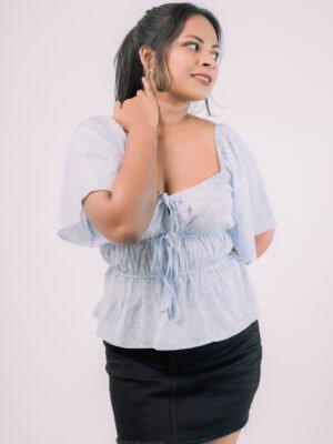 Blue Top Print