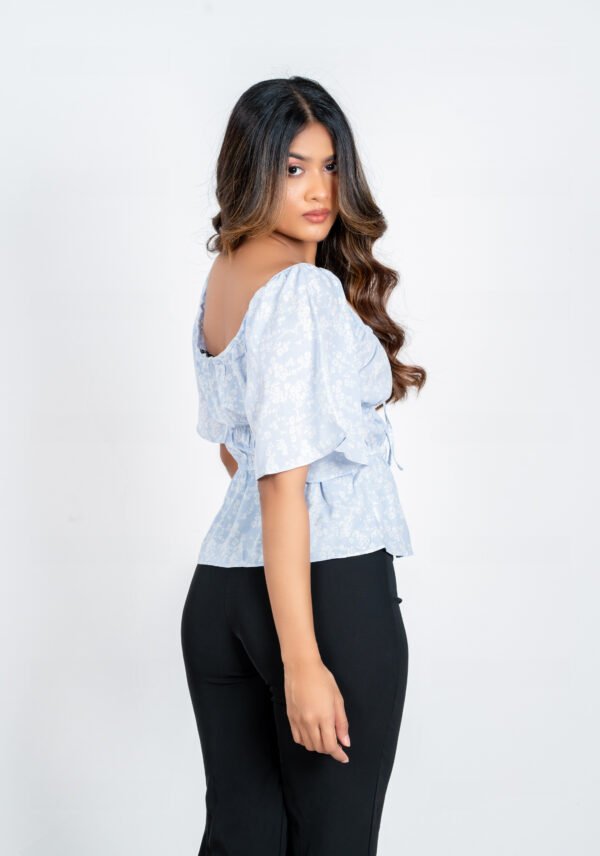 Front Tie-up printed Top